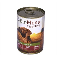 конс. BioMenu Sensitive 410г с Индейкой и Кроликом для Собак