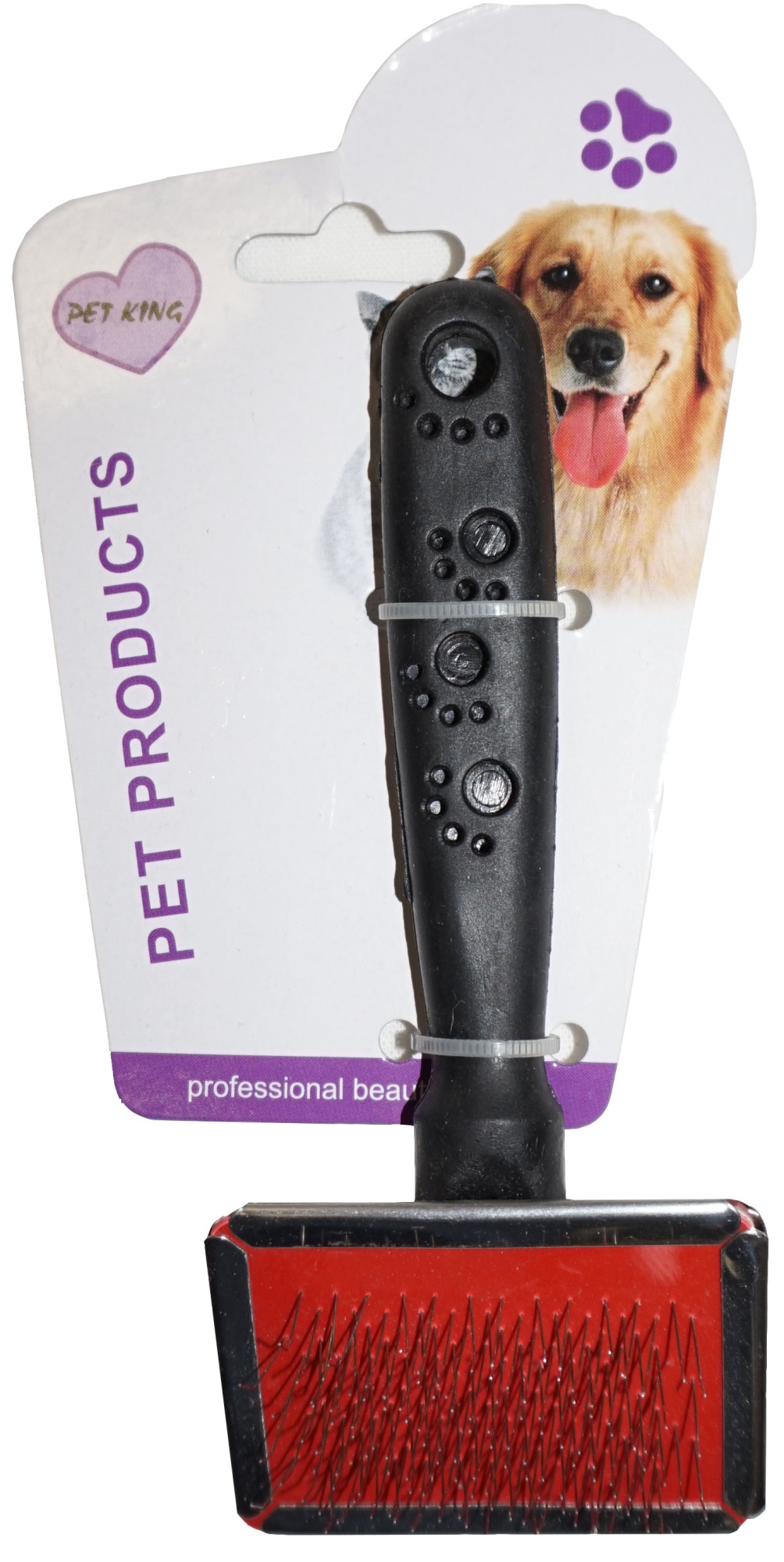 Пуходерка Металлическая красная малая