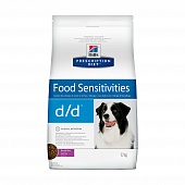 Hill's PD d/d для Собак 12кг при Пищевой Аллергии с Уткой