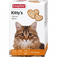 Лакомство Beaphar "Kitty's" Таурин+Биотин 180шт Сердечки для Кошек