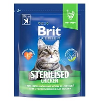 Brit Premium Cat Sterilized Chicken 400г с Курицей для Стерилизованных Кошек