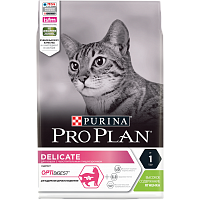 Сухой корм PRO PLAN Delicate для кошек при чувствительном пищеварении, с ягненком, 3 кг