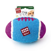 Игрушка GiGwi Мяч регби с пищалкой, тенисный, 18см для Собак