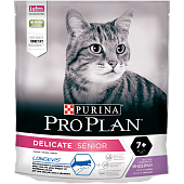 Сухой корм PRO PLAN Delicate Senior 7+ для кошек при чувствительном пищеварении, с индейкой, 400 г