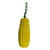 Игрушка TopPet Кукуруза, TPR резина с пищалкой и канатом, 14 см