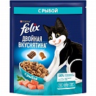 Сухой корм Felix Двойная Вкуснятина для взрослых кошек, с рыбой, 200г