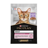 Влажный корм PRO PLAN для кошек при чувствительном пищеварении, в соусе с индейкой, 85 г 
