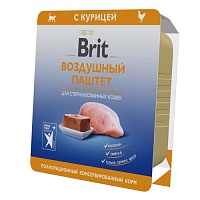 конс. Brit Воздушный паштет для стерилизованных Кошек Курица, 100г