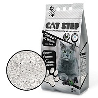 Cat Step Compact White Carbon 5л Комкующийся с Углем
