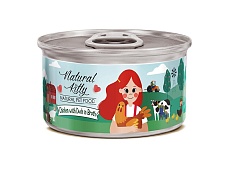 конс. Natural Kitty 80г Курица с Уткой в Бульоне для Кошек