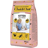 Chat&Chat для Котят с курицей 900г