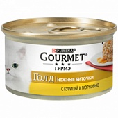 консерва Gourmet Gold 85г Биточки Курица и Морковь