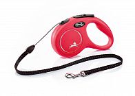 Рулетка Flexi New Classic S трос 5м 12кг Красная