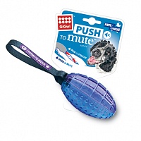Игрушка GiGwi Push to mute Мяч регби с отключаемой пищалкой, термопласт.резина, 15см для Собак