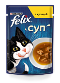Влажный корм Felix Суп для взрослых кошек, с курицей, 48г
