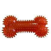 Игрушка TopPet Кость с шипами 16см, термопластическая резина