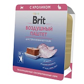 конс. Brit Воздушный паштет для стерилизованных Кошек Кролик, 100г