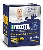 Bozita 370г кусочки в желе с Курицей и Рисом для Собак