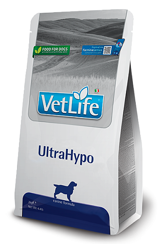 Farmina Vet Life Dog Ultrahypo при тяжелой форме пищевой аллергии 2кг