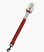 Поводок Nunbell Professional нейлон 15мм*110-120см Красный с эргономичной ручкой и светоотр. нитью