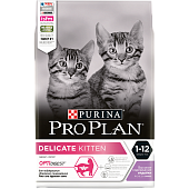 Сухой корм PRO PLAN Delicate для котят при чувствительном пищеварении, с индейкой, 3 кг