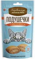 Деревенские лакомства Подушечки с пюре из Креветок 30г для Кошек    