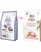 Brit Care Cat Sensitive 400г для Кошек с Чувствительным Пищеварением